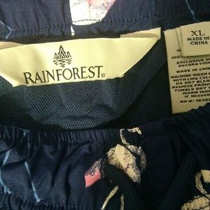 Men’s Rainforest Swim Trunks Flamingo XLarge Blue